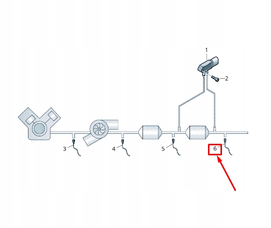 фото №2, Vw caddy iv sa mk6 nox датчик 04l907807eb