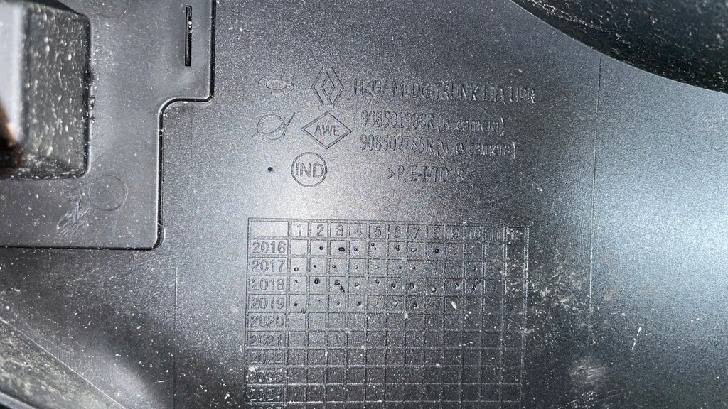 фото №10, Renault koleos 2 ii 16- накладка багажника кришки задня