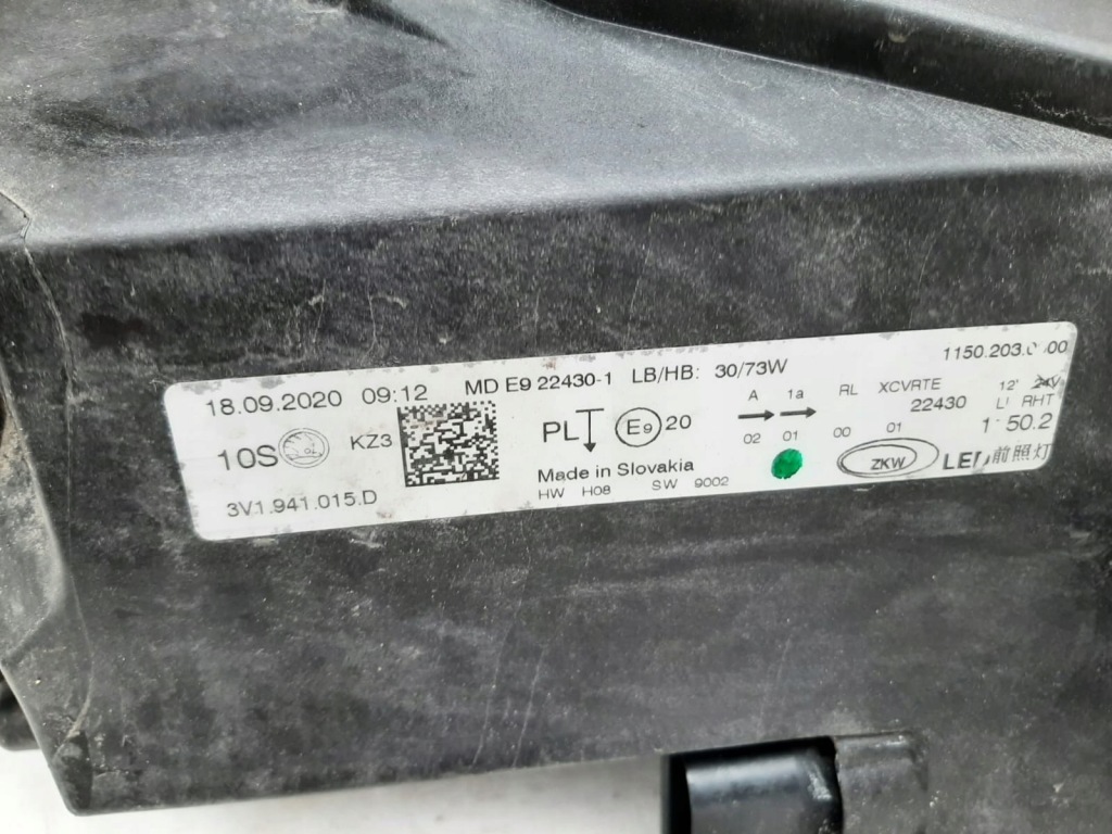 Skoda superb 3 рестайлинг  19- 3v0 фара левая перед передняя full led 3v1941015d Киев