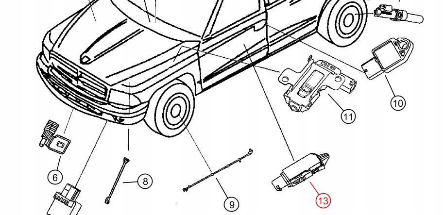 фото №6, Датчик удара бокового mopar оригинальный номер jeep 56043206ad