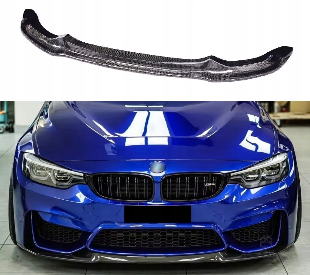 фото №1, Накладка сплиттер перед do bmw m4 f82 f83 карбон look 2013-2020 cs style