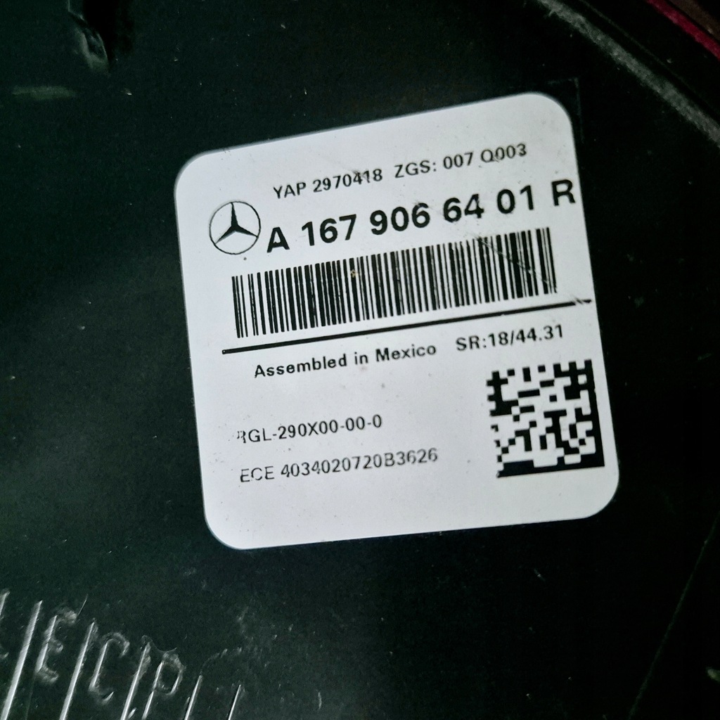 фото №9, Mercedes gls x167 лампа правая led задняя eu 19-