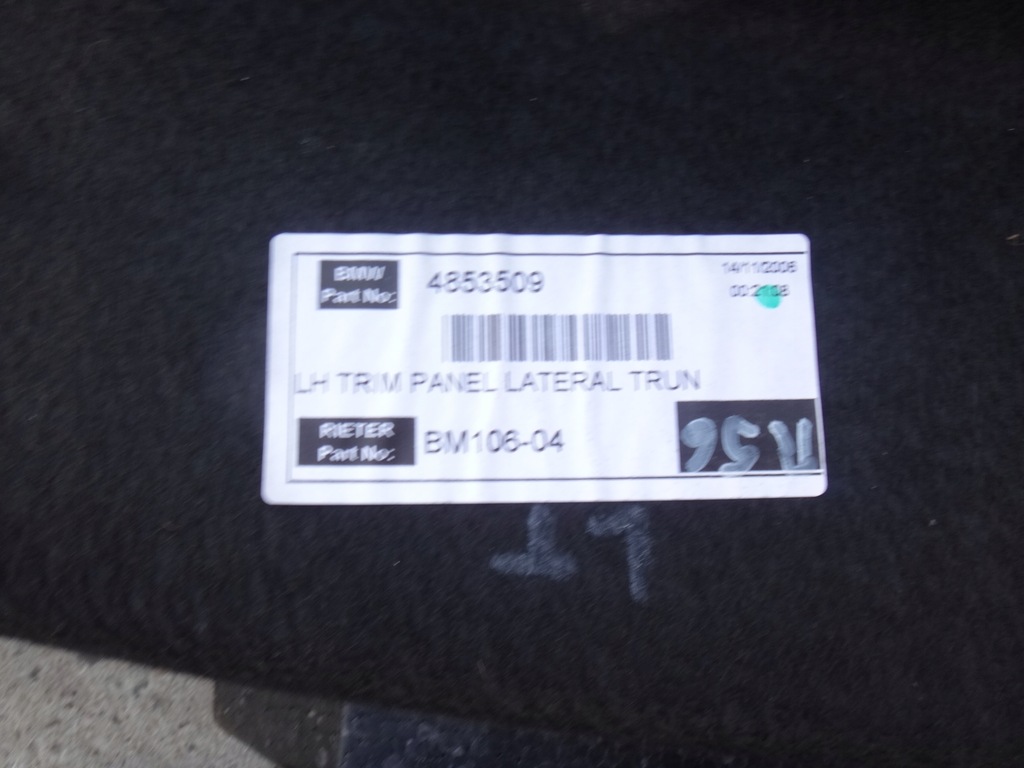 фото №4, Защита крышки багажника задняя левый mini cooper r56