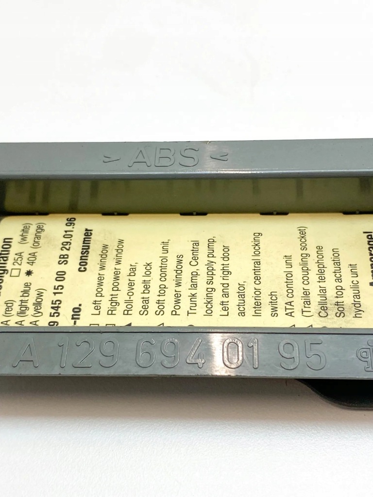 фото №8, Крышка коробка предохранителей mercedes-benz sl r129 a1295451500