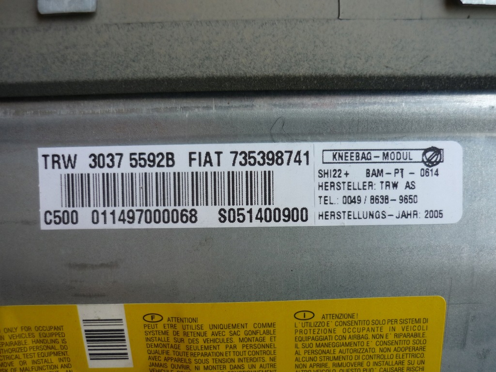 фото №7, Подушка колінна fiat croma ii 2 735398741 europa