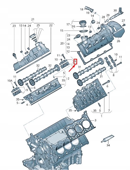 фото №1, Audi a5 8t двигатель подшипник cover 059103960b
