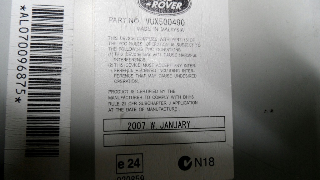 фото №7, Land rover discovery iii радио cd vux500490