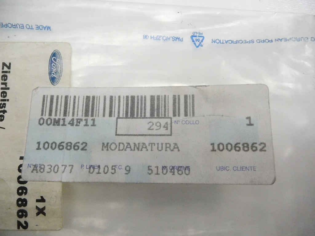 фото №7, Молдинг дверь правый задняя ford galaxy оригинальный номер 1006862