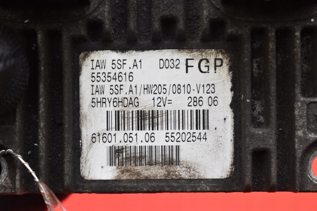 фото №7, Блок керування бортовий комп'ютер двигуна 55354616 fiat stilo 1.6 16v 103km 01-10