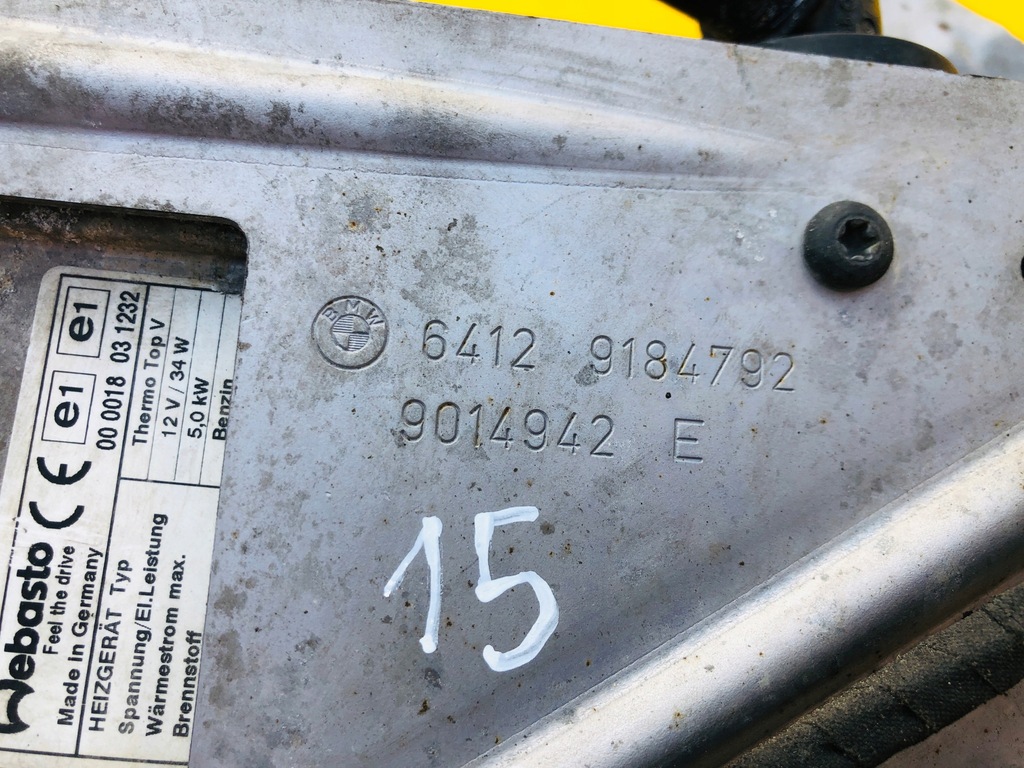 фото №9, Webasto обогреватель стояночный bmw 7 f01 f02 9184792 9178045