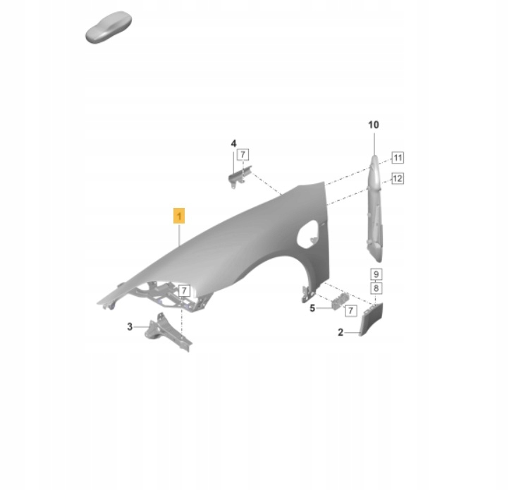 фото №1, Крыло передний porsche taycan