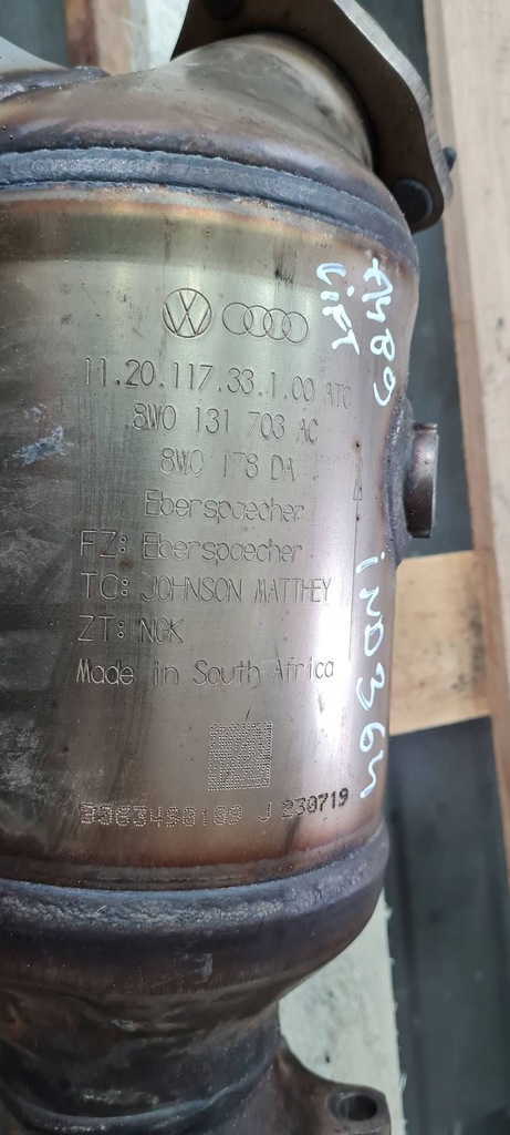 фото №7, A4 b9 8w lift каталізатор фільтр dpf 2.0 tfsi 8w0131703ac 8w0178da a5 8w