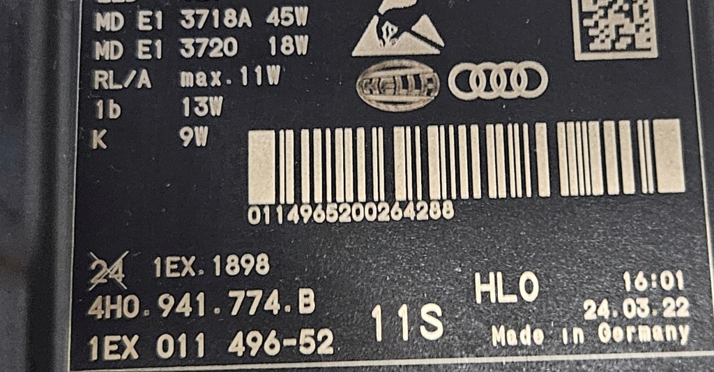 Audi a8 d4 рестайлинг  4h0 13-17 фонари full led диодный левая + правый  новая с Разборки