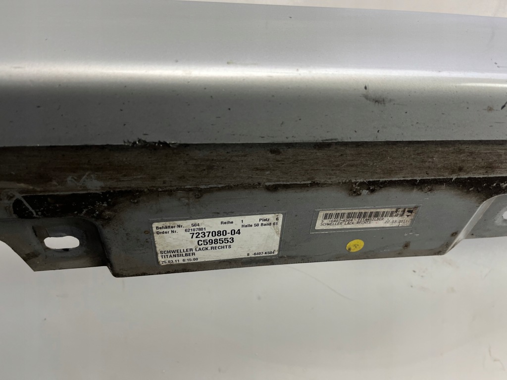 фото №8, Молдинг порог правая 7237080 bmw 5 f10 f11