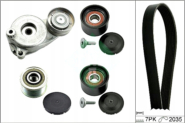 фото №2, Набір ремені багаторучейкових з ролики mercedes cls c219 e t-model