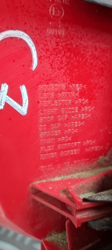 фото №10, Лампа вкладиш права правий задня задня кузовна peugeot 5008 i 1 2009- europa