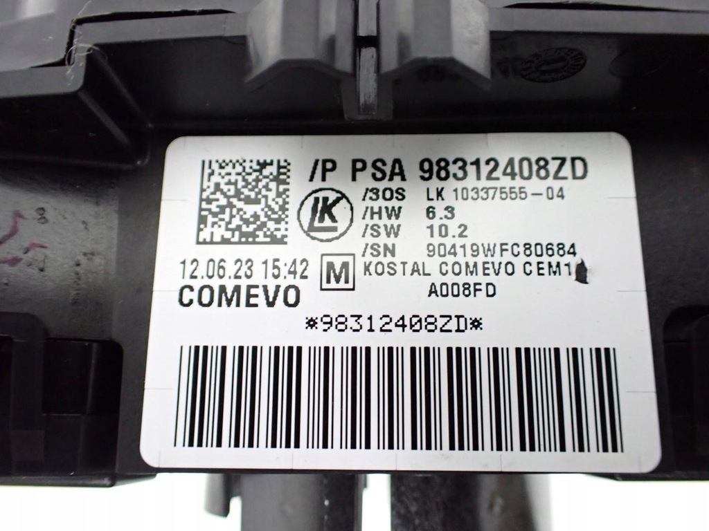 фото №10, Важіль перемикач комбінований стрічка 98312408zd fiat scudo iii 23r