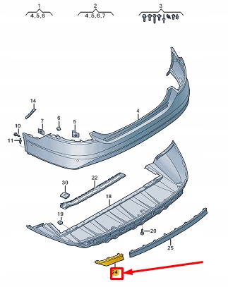 фото №1, Audi e-tron gt rear правый бампер trim 4j3807838a3q0
