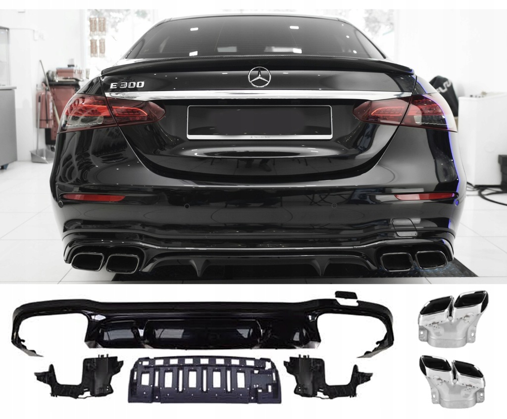 фото №1, Спойлер накладка дифузор вихлопи mercedes amg w213