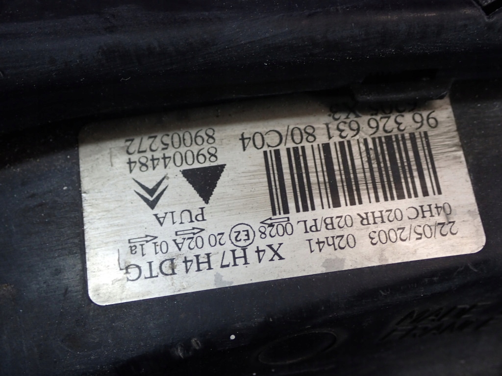фото №7, Citroen c5 i hb 5d 01-04 лампа фара правый 9632663180