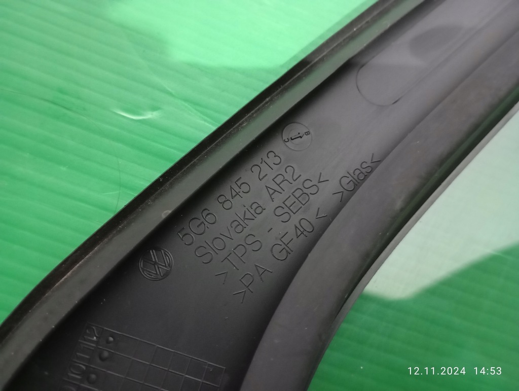 фото №9, Стекло дверь левый задняя vw golf vii 5g6845213