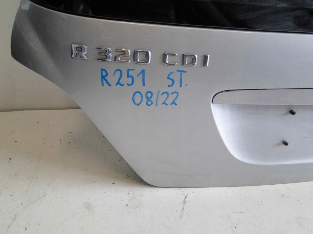 фото №6, Mercedes r klasa w251 251 крышка багажника задняя + стекло
