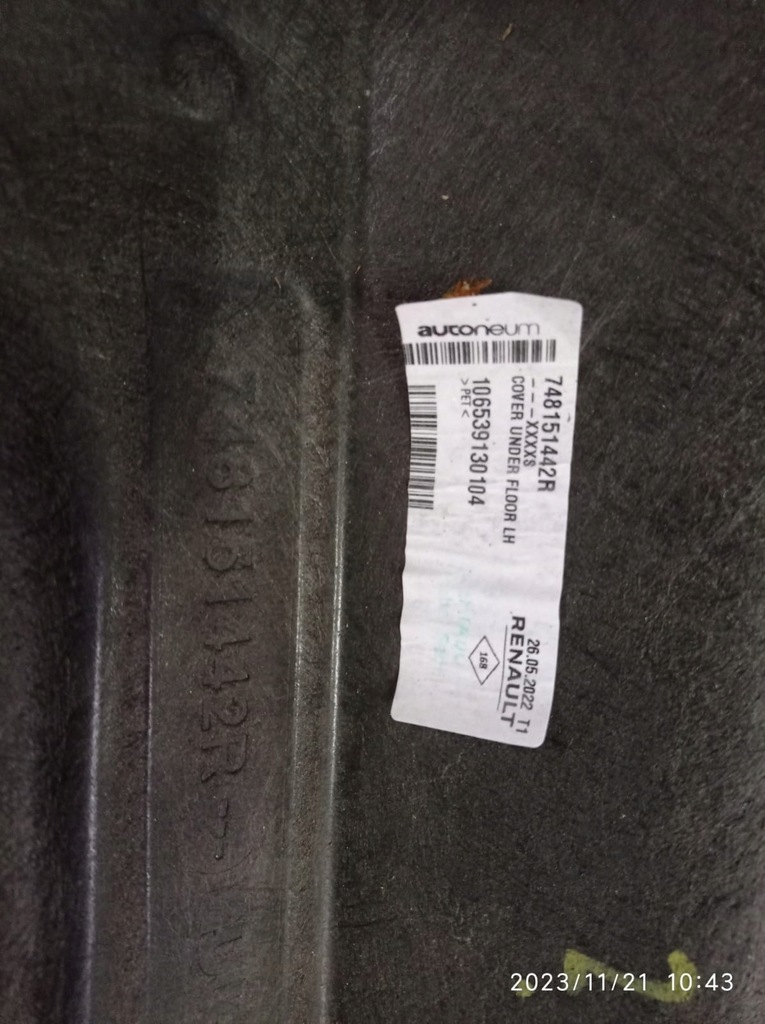 фото №7, Плита захист підвіска renault austral rafale оригінальний номер 748151442r