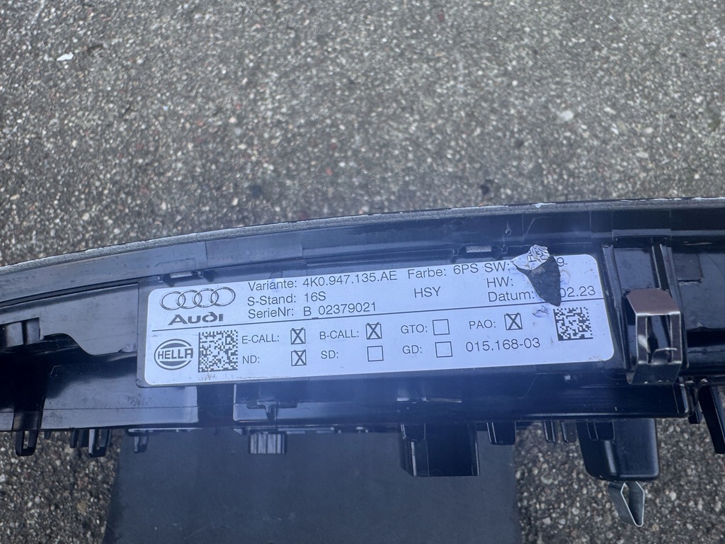 фото №11, Audi a4 a5 a6 a7 q8 e-tron 20- панель лампа led стеля 4k0 czarna