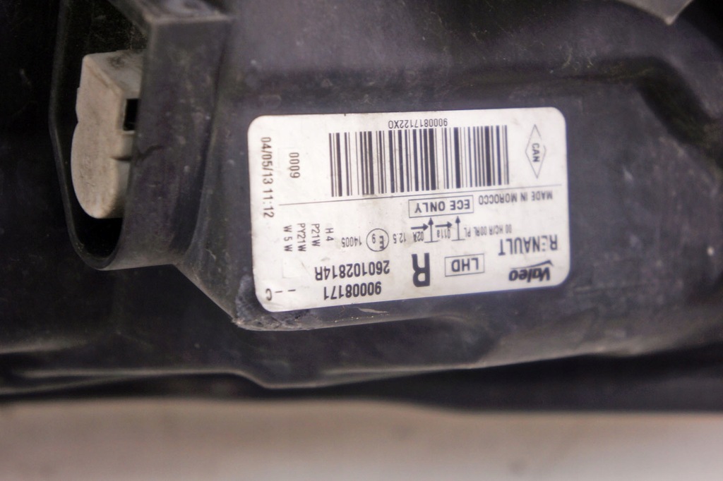 фото №6, Jh122 dacia dokker i ^ лампа правый перед 260102814r