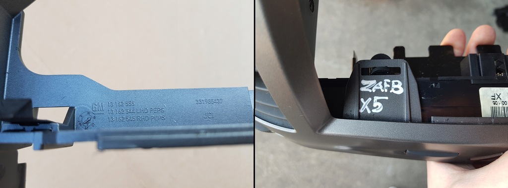 фото №16, Рамка середня консолі радіо opel zafira b 13162556 ładna bez пошкоджень