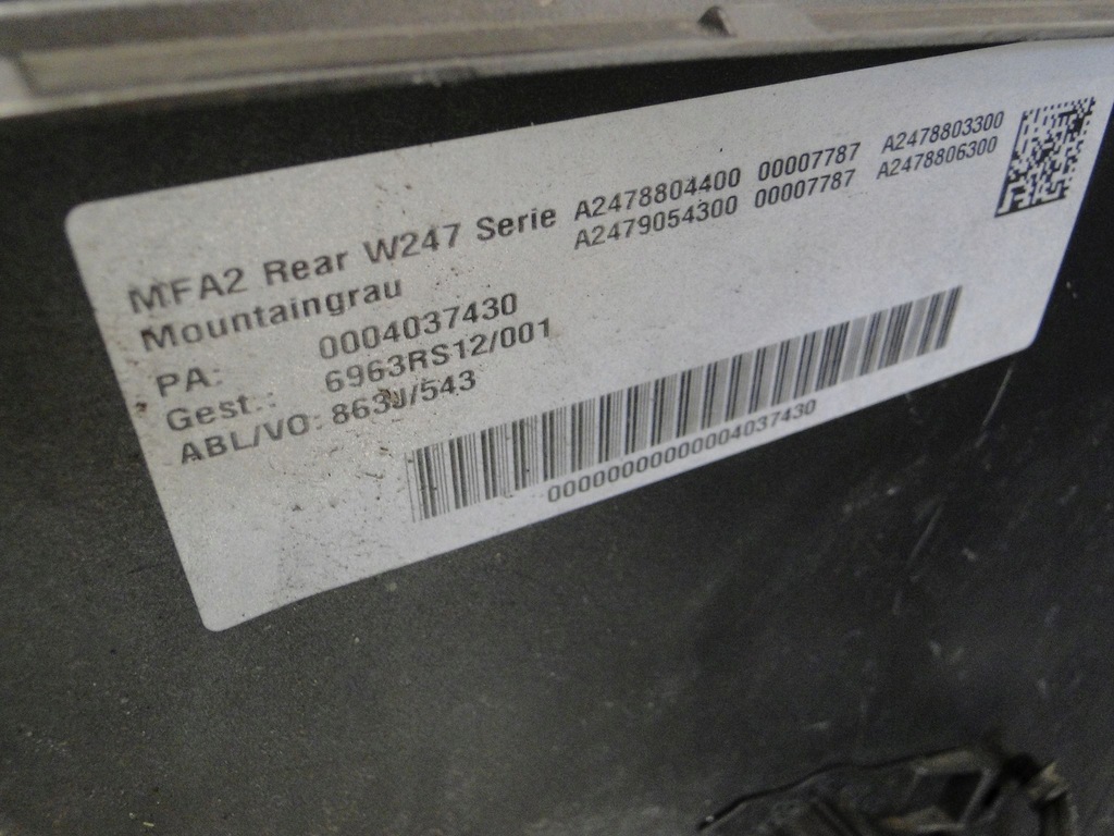 фото №15, Mercedes b klasa 247 w247 бампер задній