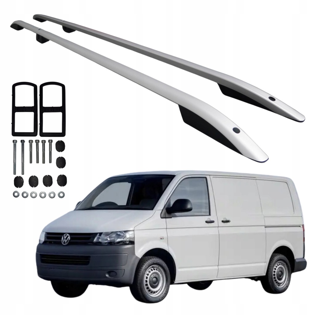 фото №1, Рейлинг крышный 5k parts серебристый do volkswagen transporter t5/t6