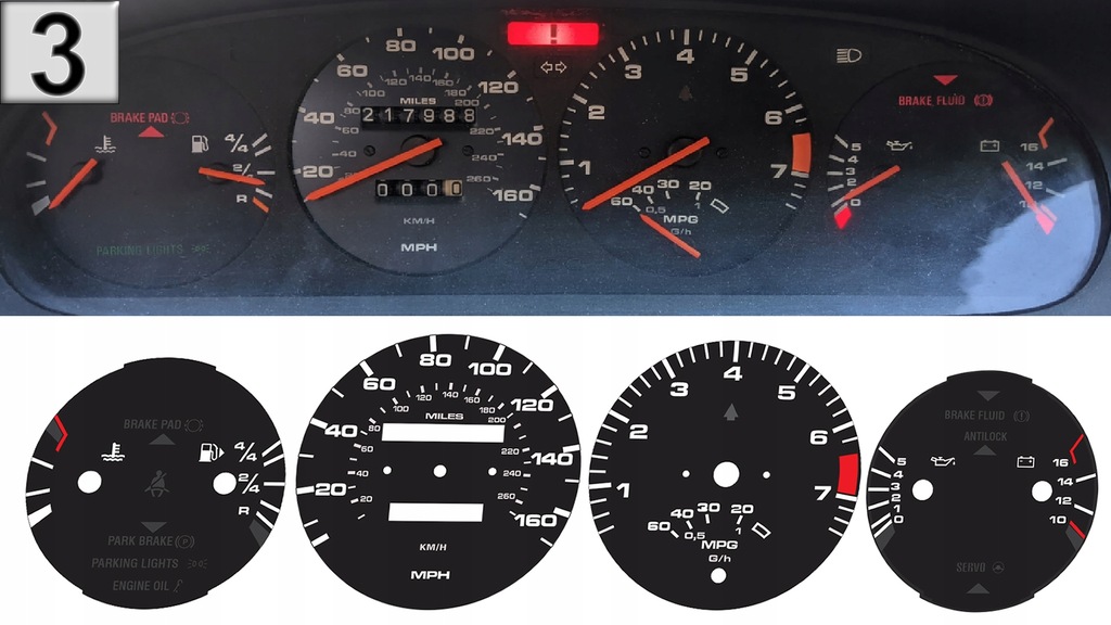 фото №7, Porsche 928 944 гальмівні диски спідометра замінник прилади