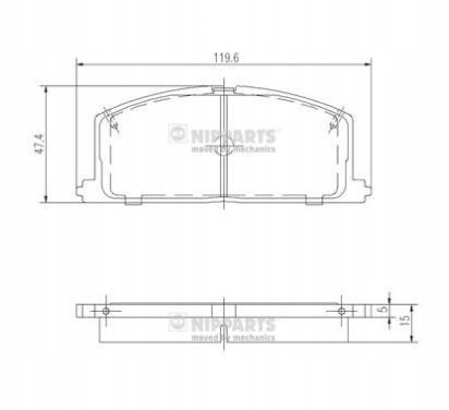 фото №2, Nipparts гальмівні колодки гальмівні toyota camry
