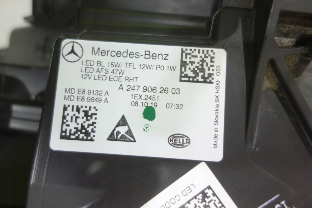фото №6, Лампа перед правая led mercedes b klasa w247 18-