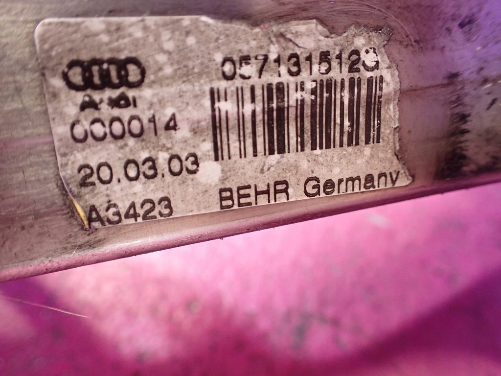 фото №6, Audi a8 d3 4,0 клапан egr радиатор spali 057131636