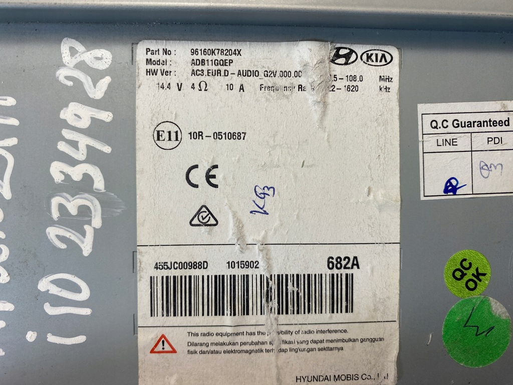 фото №11, Радио навигация gps navi экран hyundai i10 iii 96160-k78204x 2019-