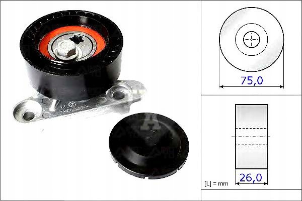 фото №1, Ina ролик натягувача ремінь багаторучний. vw seat mii,