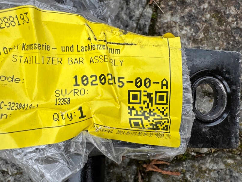 фото №3, Tesla model s lift ms стабилизатор передний оригинал 1020245-00-a