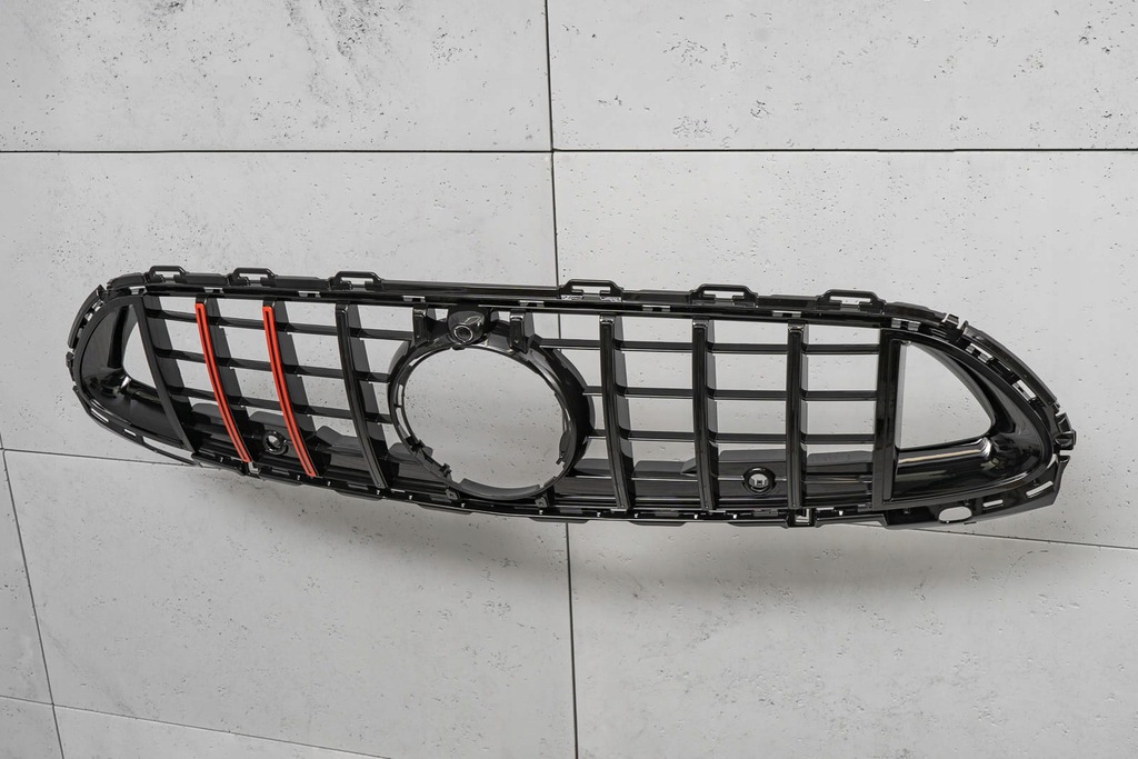 фото №7, Mercedes c-class w206 2021+ решётка радиатора panamericana gt brabus чёрный с камера