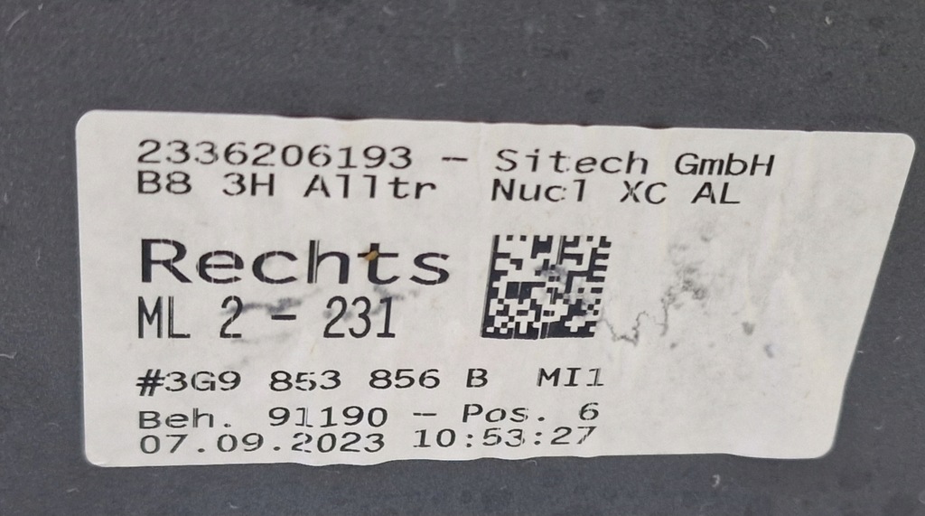 фото №13, Vw passat b8 alltrack 3g9853856b молдинг порог правая наружная