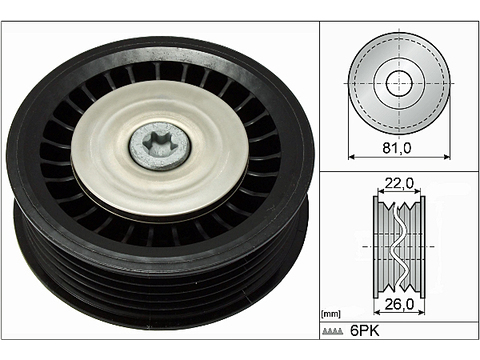 фото №2, Ina 532 0678 10 ролик направляющая / направляющая, ремень клиновой зубчатый