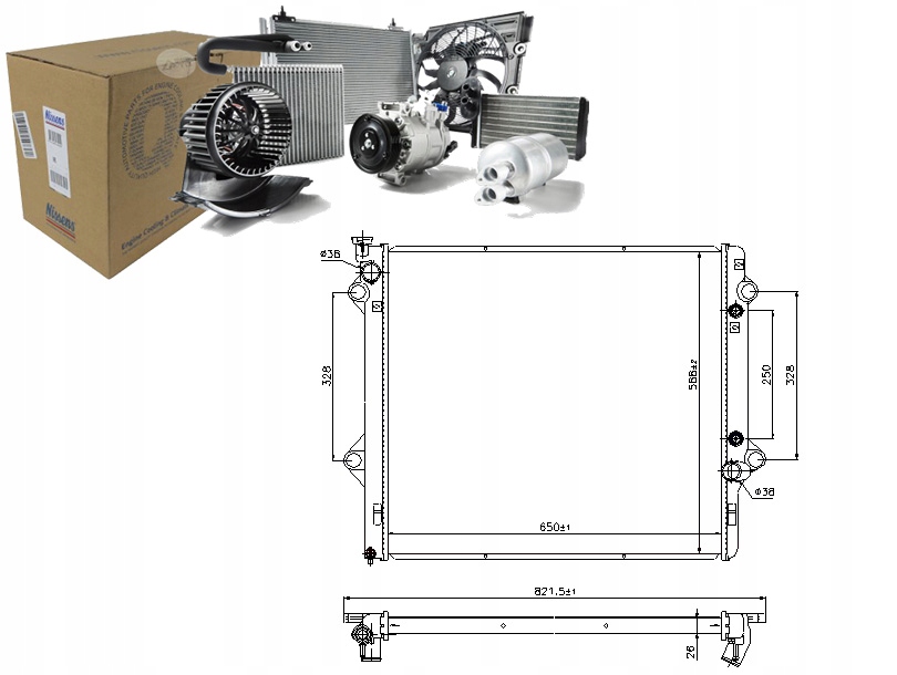фото №1, Радиатор двигателя wody toyota 4 runner iv 4.7 08.02-09.06 nissens