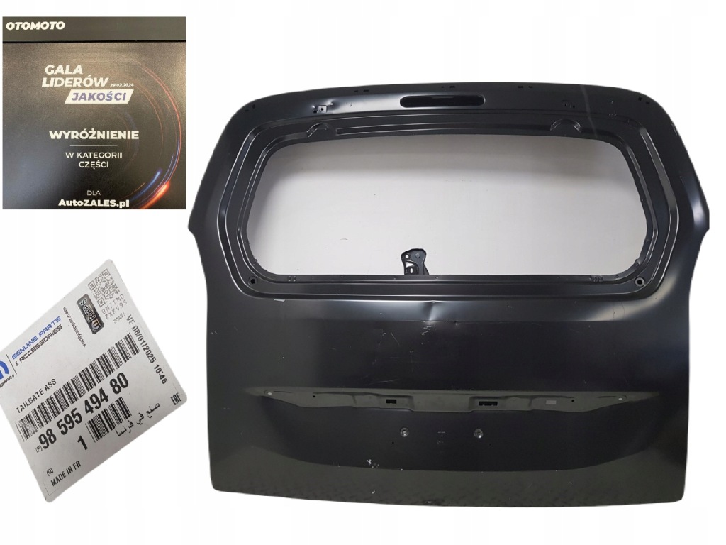 фото №1, Nowa кришка багажника багажника combo e berlingo iv partner 4 rifter proace city 18-25