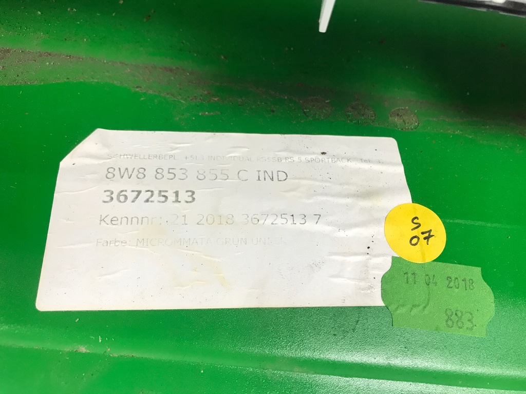 фото №9, Накладки порогові комплект audi rs5 8w8 8w8853855 lz6a