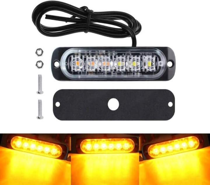 фото №1, Лампи led попереджувальні stroboskop евакуатор tir 6 led