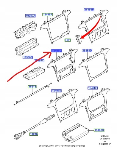 фото №1, Рамка радіо/ кондиціонера ford smax mk1 galaxy mk3