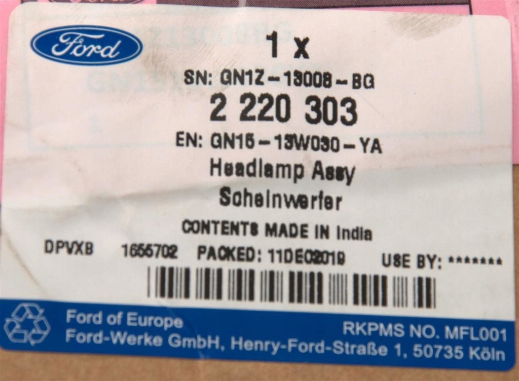 фото №6, Фара лівий ecosport 2017- czarna рамка