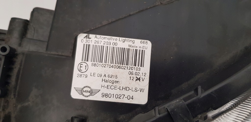 фото №5, Лампа передня ліва mini countryman r60 r61 звичайна h7 9801027