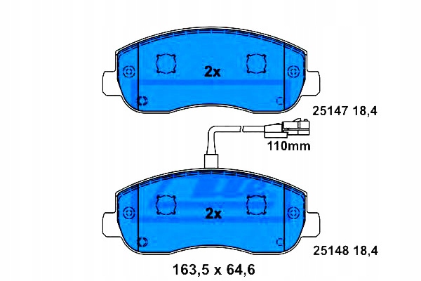 фото №2, Ate13.0460-4856.2 гальмівні колодки ham. renault перед master